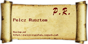 Pelcz Rusztem névjegykártya